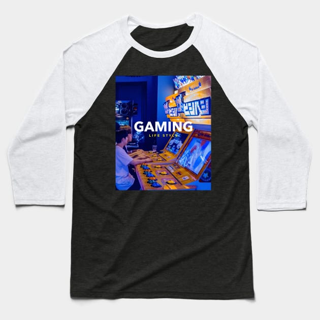 GAMING LIFESTYLE Baseball T-Shirt by TokerTees